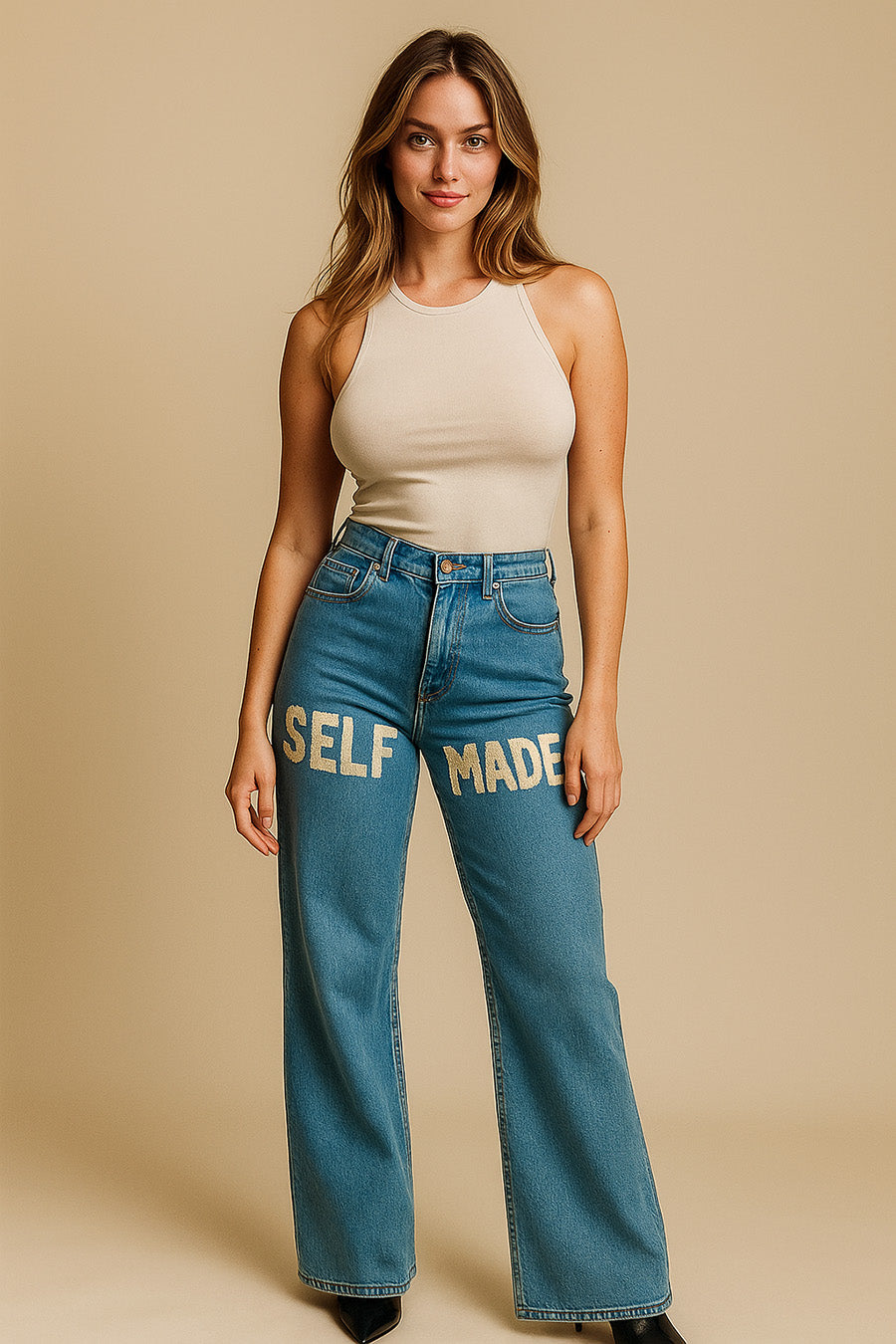 knitted jeans